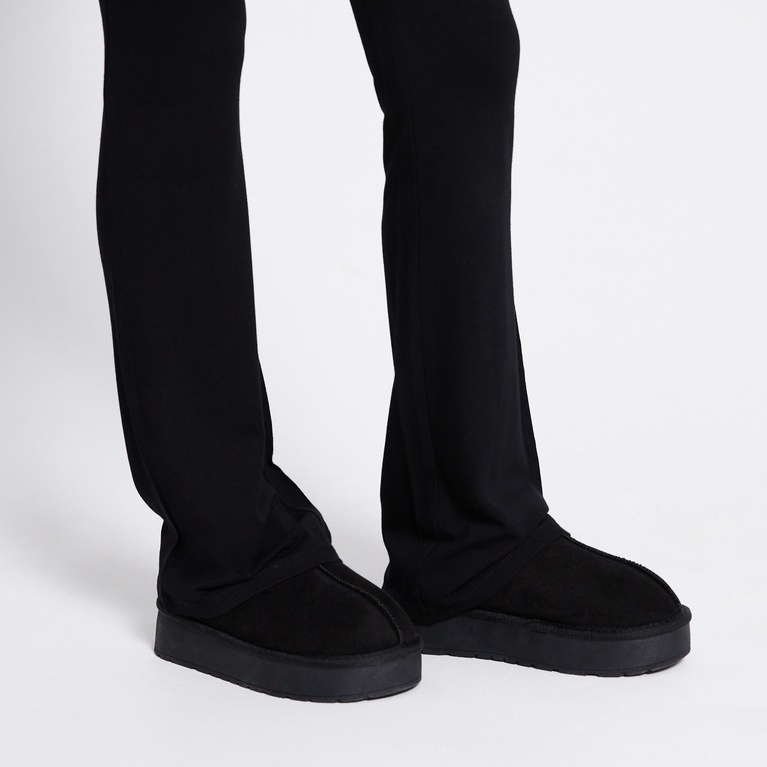 Folded yoga pants "Noelle star" Black